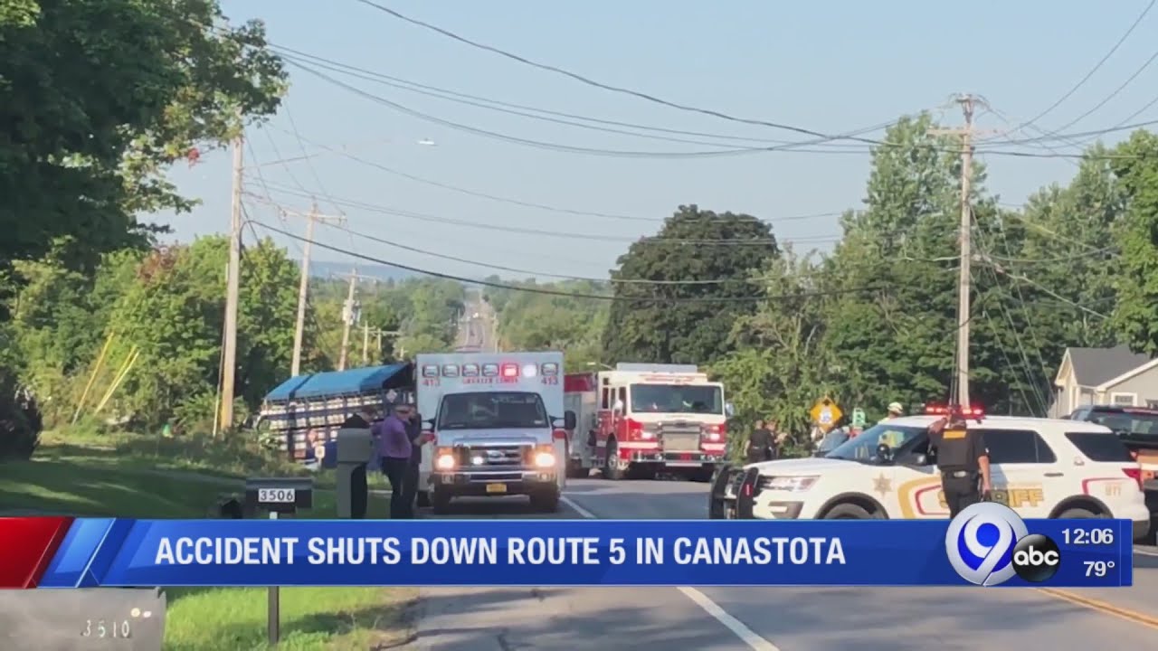 Part of Route 5 in Canastota closed due to crash YouTube