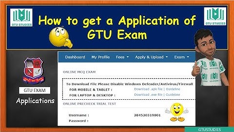GTU MCQ exam app - how to download before pre check trial test for all first sem & last sem students