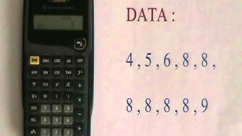 Basic Statistics Operations on the TI-30XA