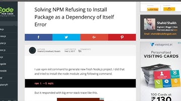 Solving NPM Refusing to install mqtt as a dependency of itself Error