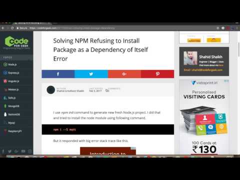 Solving NPM Refusing to install mqtt as a dependency of itself Error