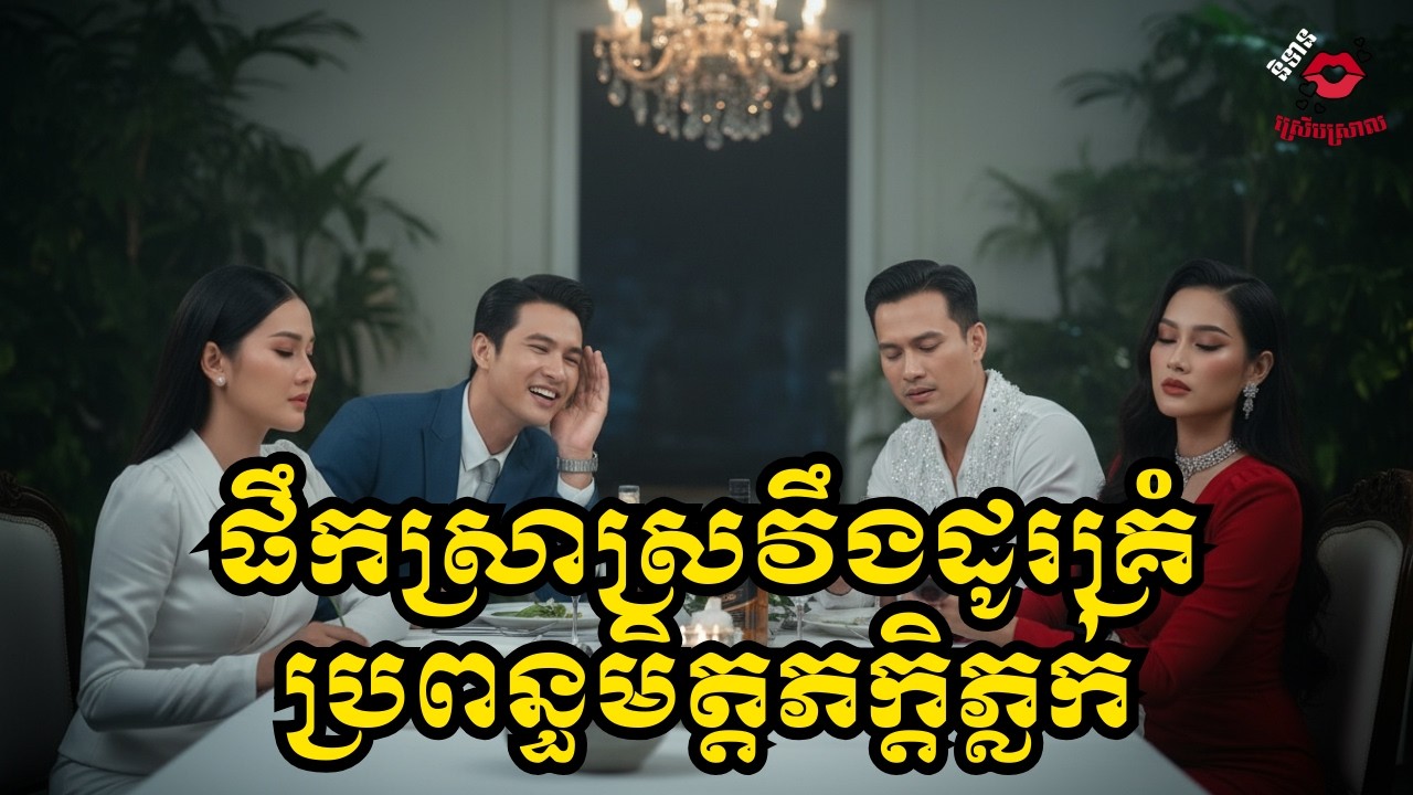 ផឹកស្រាស្រវឹងដូរគ្រំប្រពន្ធមិត្តភក្ដិភ្លក់ | និទានស្នេហ៍ | Khmer Love story