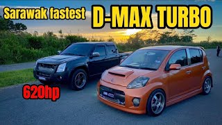 Isuzu D-max 620 hp remap! Vs Myvi turbo (episode.38)