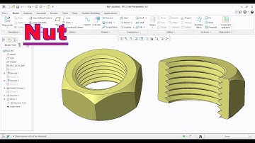 How to Make Nut Thread in Creo | How to Make Thread in Creo |  Creo Tutorial | Helical Sweep in Creo
