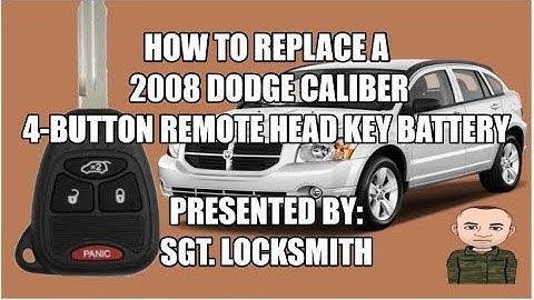 How to replace a 2008 Dodge Caliber 4 Button Remote Head Key Battery