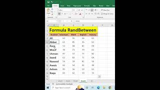 Randbetween Formula in Excel | Excel Shortcut keys #ExcelZMN #excelshortcuts #excel #exceltips