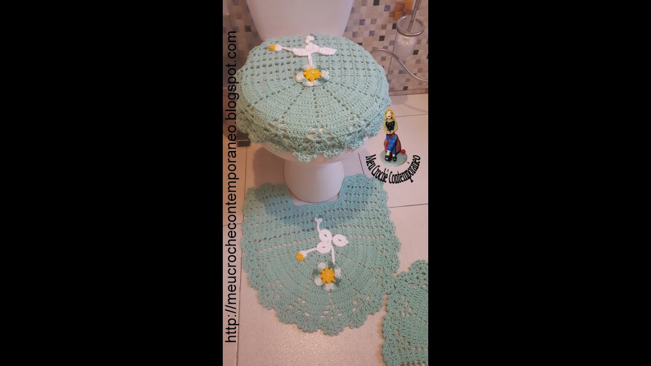 Jogo de Banheiro Graciele, TAPETE DO PÉ DO VASO, parte 2 tapete atrapamugre