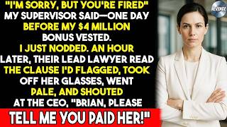 She Got Fired One Day Before Her $4M Bonus — But a Single Clause Changed Everything