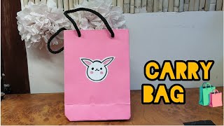 How to make carry bag 🛍️ by using craft papers#diy #craft #viralvideo #ytviral