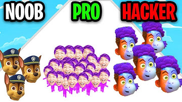 NOOB vs PRO vs HACKER In COUNT MASTERS!? (ALL LEVELS!)