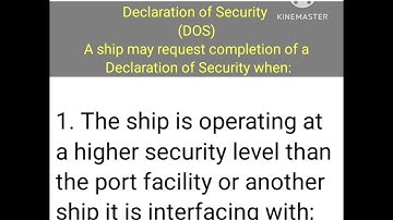 Declaration of Security #dos #America #maritimestudies #ispscode