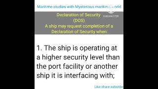 Declaration of Security #dos #America #maritimestudies #ispscode
