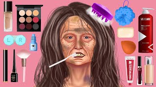 ASMR Homeless old woman transformation makeup animation #1 | 메이크업애니메이션 screenshot 1