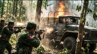 Arakan Army Destroy Myanmar Military Cars | Myanmar Short Film