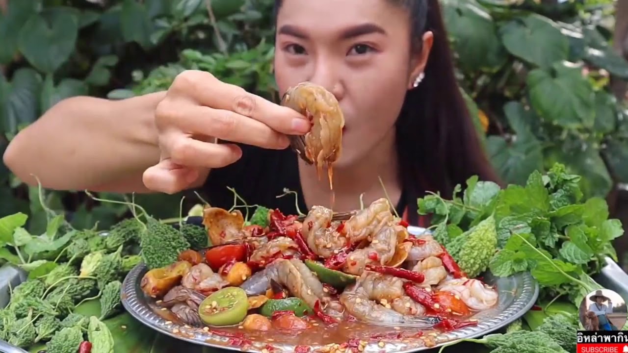 những món ăn ngon ở thái lan  New  Ăn tôm sống sốt thái. Ẩm thực ThaiLand. Cảnh báo đừng xem khi đói