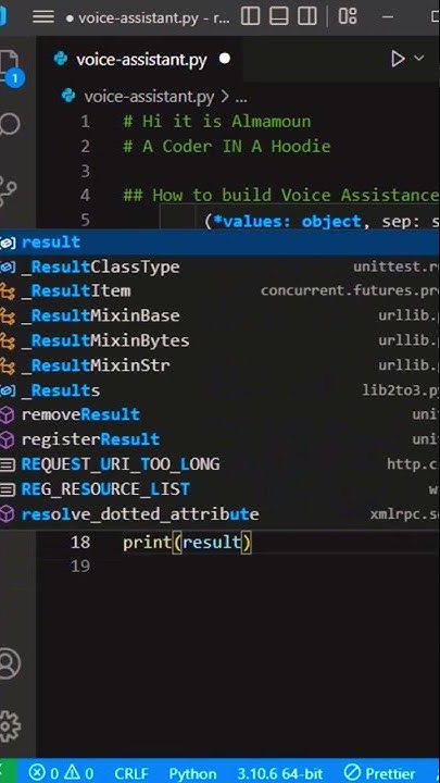 How to build a voice assistant using Python || Coding Shorts || #python ...