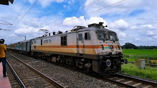 Furious 110km/h WAP7 LHB Trains in ER: Mumbai Mail, Sare Jahan Se Achchha, Saraighat Express