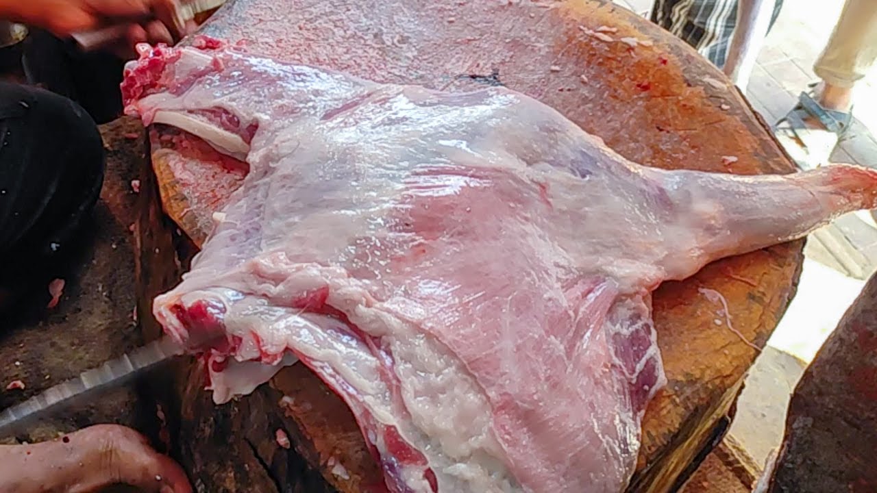 Fastest Goats Leg Cleaning & Cutting Skills Professional Butcher
