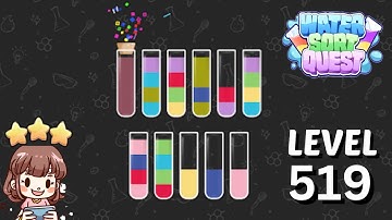 Water Sort Quest Level 519 Solution Walkthrough 🧪