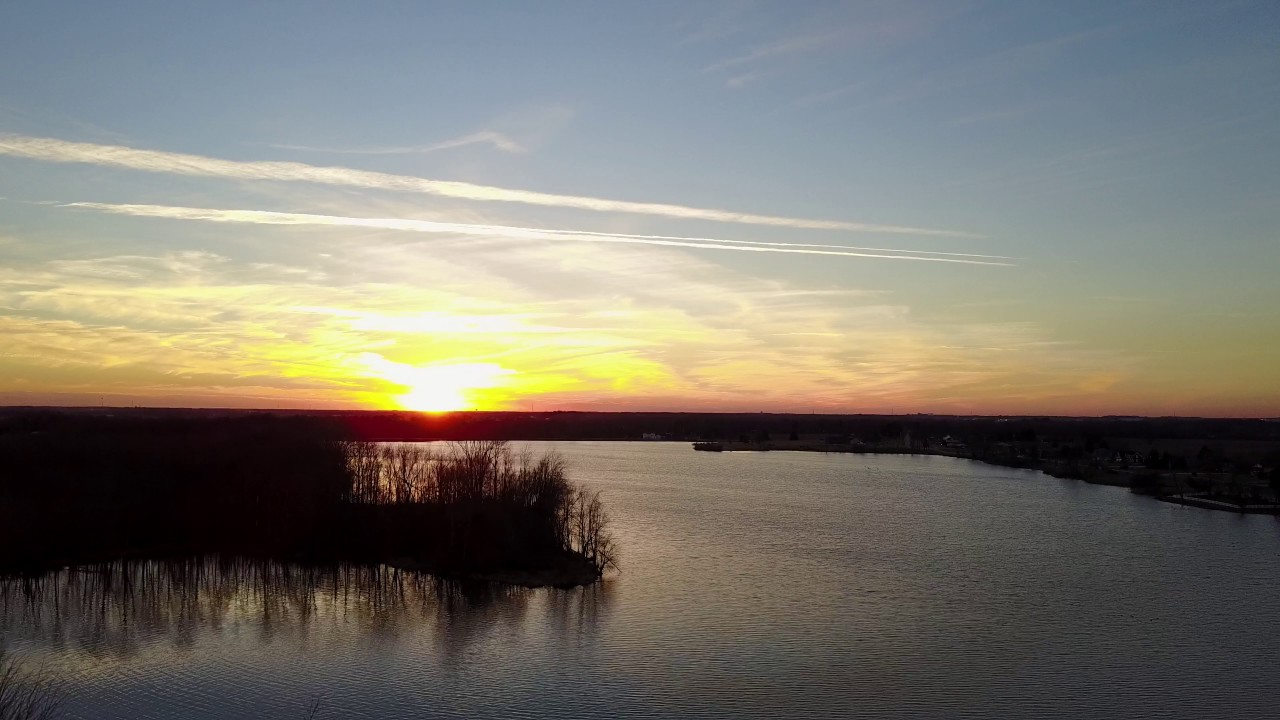 Kokomo Indiana Reservoir Sunset Feb 2017 4K YouTube