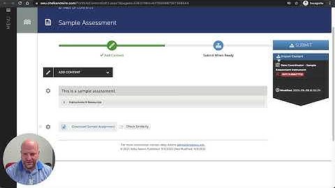 Submitting Assignments in ePortfolio