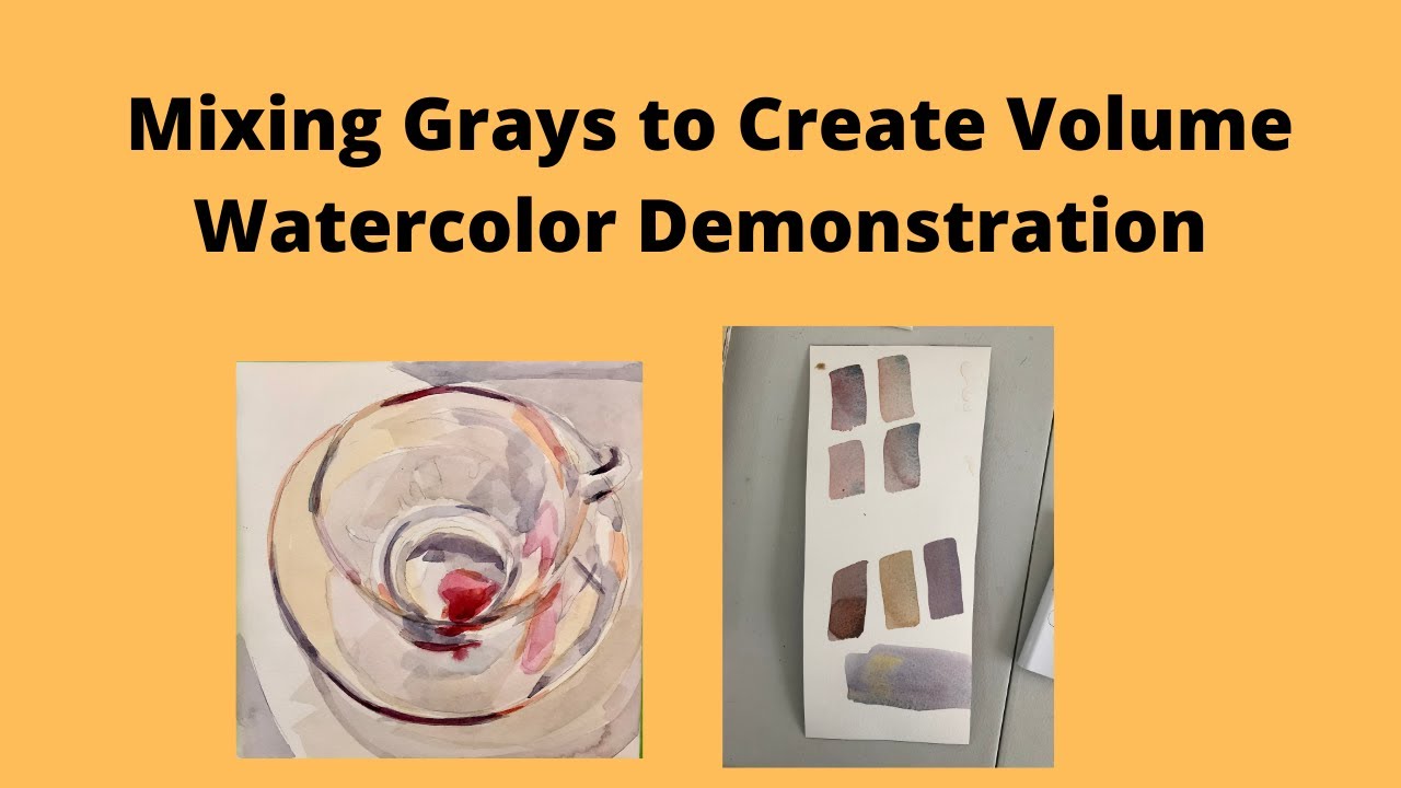 Painting Clear Glass with Warm and Cool Grays Watercolor Demonstration