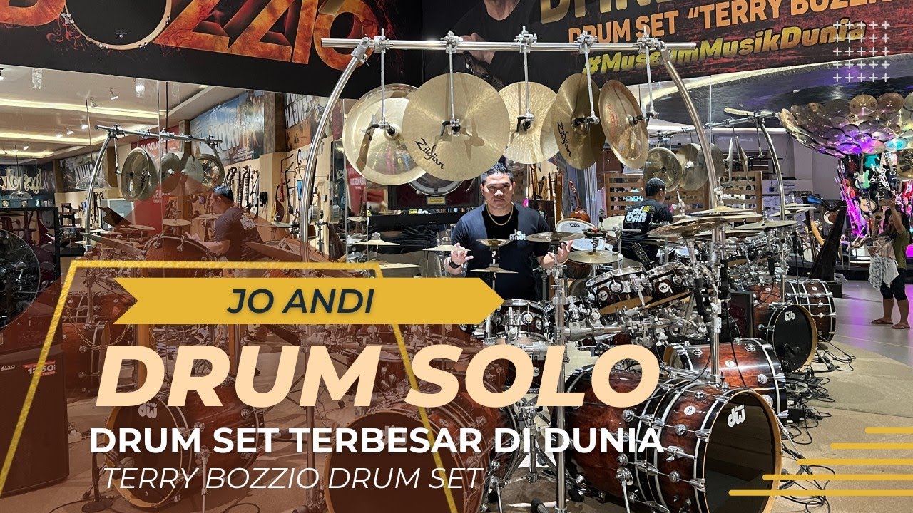 Jo Andi nyobain Drum Set Terbesar di Dunia ( Terry Bozzio Drum set )