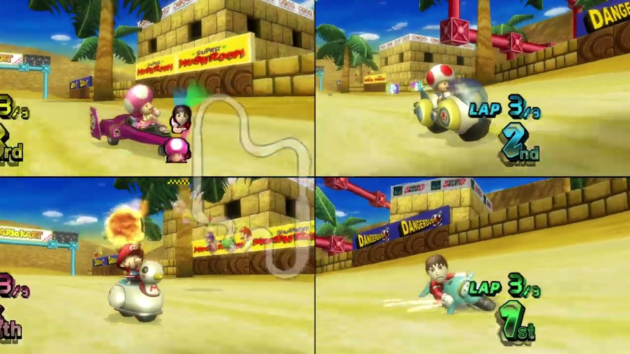 Mario Kart Wii ✦ 4 Players #575 Leaf Cup 150cc