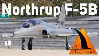 HD RARE Northrop F-5B Freedom Fighter N586PC LOUD Takeoff from San Jose International Airport