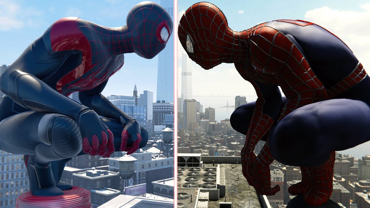 Peter Parker Vs Miles Morales Combat Traversal Comparison PS5 Peter Parker Vs Miles Morales Combat Traversal Comparison PS5