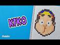 COMO DIBUJAR A KIKO de la serie EL CHAVO DEL 8 paso a paso PIXEL ART - PIXELADOS