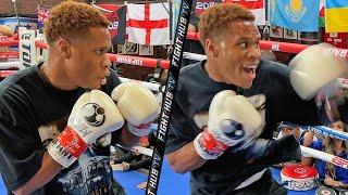 OH MY GOD! DEVIN HANEY LOOKING LIKE A BEAST TRAINING FOR GEORGE KAMBOSOS 2 FIGHT UNREAL ON THE MITTS