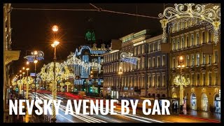 ✨Christmas ST.PETERSBURG RUSSIA BY CAR! Walking Tour Nevsky Prospekt 2020