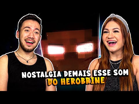 (NOSTÁLGICO!) Reagimos à "Herobrine (Minecraft) - Sua Pele & Olhos Brancos | M4rkim" // REACT