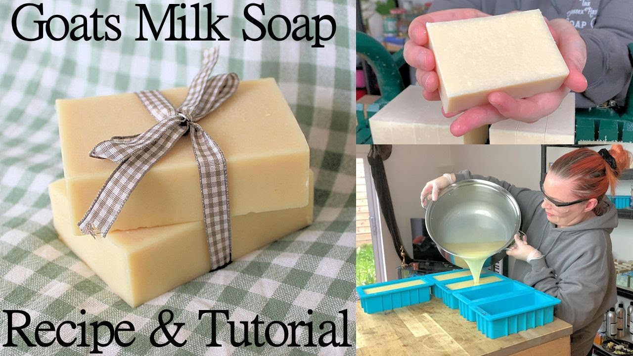 How to make a simple handmade and natural cold process Goats milk soap:  Tutorial with recipe 