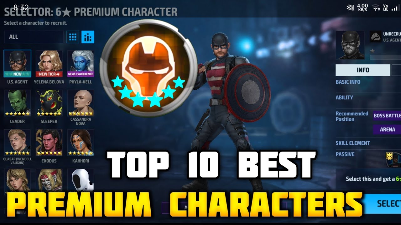 Character Premium Top 10 Premium Characters in 6⭐ premium selector 2025 - YouTube