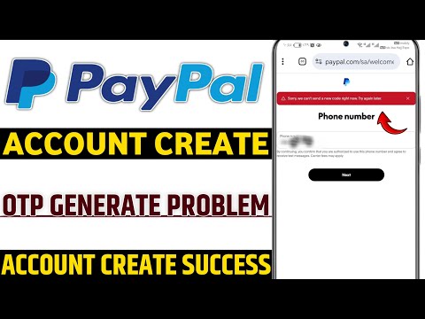 Paypal account create Sorry we can't send a new code right now. Try again later problem solved