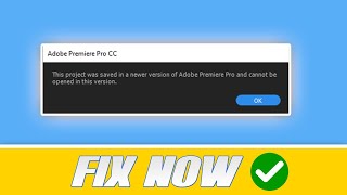 The project was saved in a newer version of Adobe Premiere Pro and cannot be opened in this version