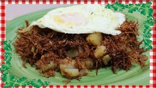 Tasty Homemade Corned Beef Hash~St Patrick's Day~Quick Budget Leftover Recipe~Noreen's Kitchen