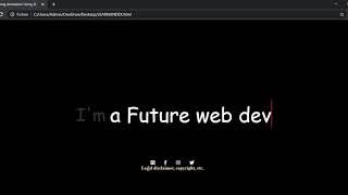 Text Typing Animation Using JS + Website footer design