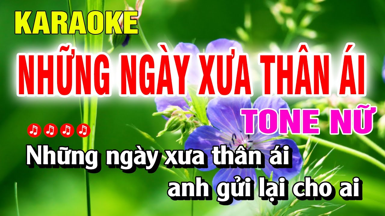 Karaoke Những Ngày Xưa Thân Ái Tone Nữ Nhạc Sống Dễ Hát | Duy Chiến