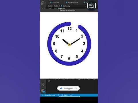 Python Turtle Wall clock design | Analog Clock Design # ...