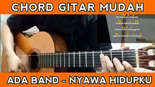 Kunci Gitar Ada Band - Nyawa Hidupku || Chord Gitar Mudah