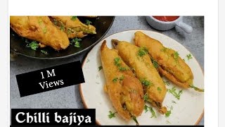 Chilli Bajiya Mirchi Pakoda Recipe Mirchi Ke Bhajiye Ramzan Special