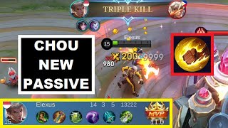 New Chou Passive Buff Gameplay (Only Fast Abuse) Spam Fire Punch - Hybrid Defense & Lifesteal Build