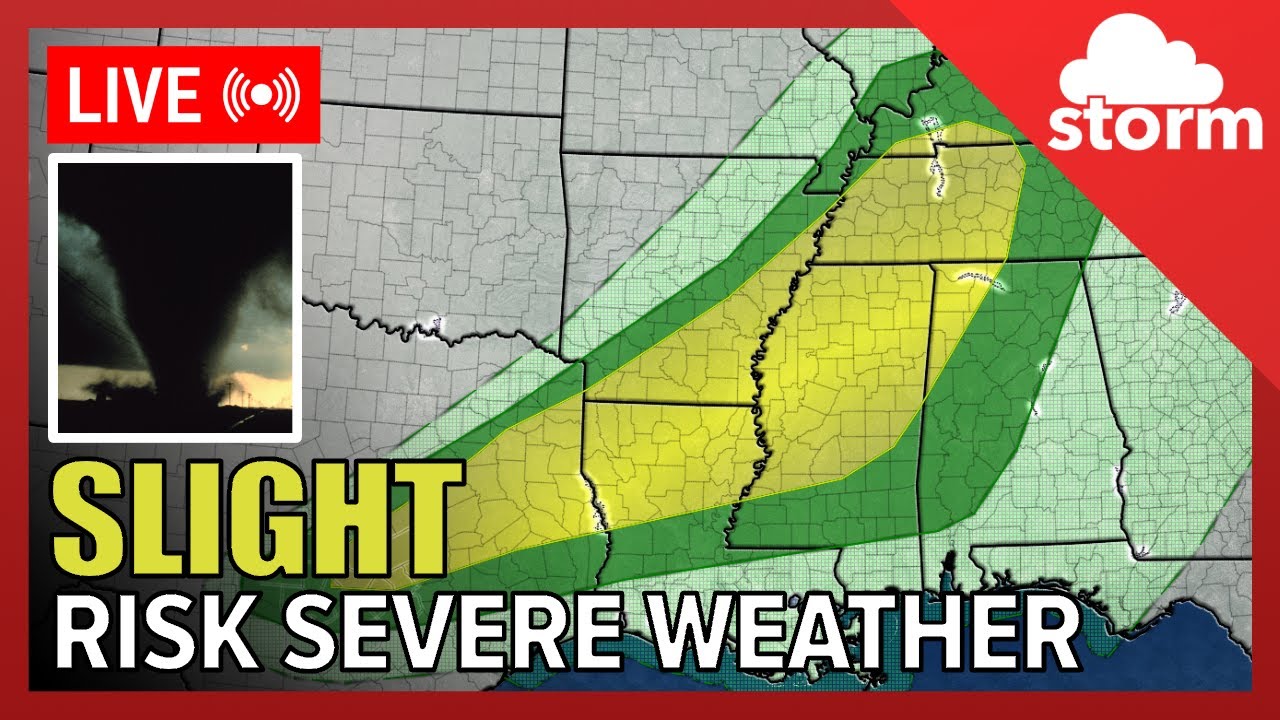 🔴Isolated Tornadoes, Large Hail, Damaging Winds Possible - LIVE Severe ...