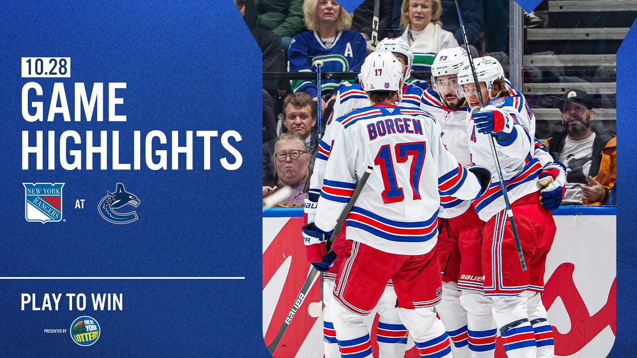 GAME HIGHLIGHTS | 2025-26: New York Rangers at Vancouver Canucks (10/28/25)
