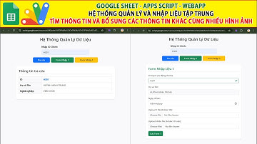 Google appscript | Hệ thống tìm thông tin và nhập liệu 2 Form-Tự động truy vấn và upload nhiều files