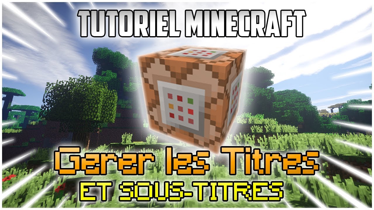 TUTORIEL MINECRAFT BEDROCK PS4 - GÉRER LE TITRE ET LE SOUS-TITRE AVEC