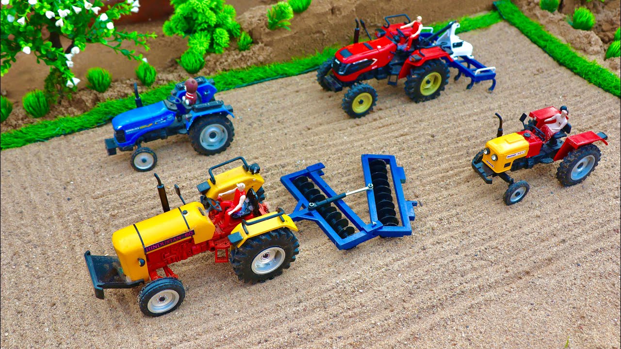 Swaraj tractor and HMT tractor with Cultivator Sonalika 60 Rx jcb